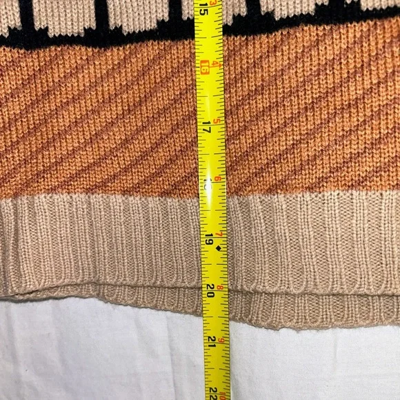 VTG 1984 Golden Touch Southwestern Sweater - Bell Sleeves - Boho Aztec Print M - Picture 6 of 6